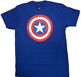 Marvel Universe Captain America Shield T-Shirt, Royal, M