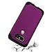 LG G5 Case, Pandawell™ [Corner Protection] Slim Thin Hybrid Dual Layer Shock Absorbing Impact Resist Case Cover for LG G5 (Purple/Black)