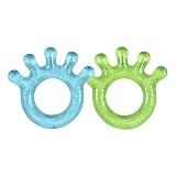 green sprouts Cooling Teether (2 Pack) | Soothes Gums & Promotes Healthy Oral Development | Safer Plastic Filled with sterilized Water, Chill for Extra Relief, Textured Surface to Massage Gums