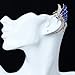 Unique Jewelry Gold-Tone Crystal Art Deco Butterfly Ear Wrap Ear Cuff Earrings Left Side Blue