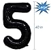 Tellpet Black Number 25 Balloons, 40 Inch