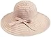 AshopZ Women's Spring Wide Large Brim Roll-Up Ribbon Beach Sun Hat ,Beige
