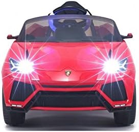 DanyBaby Lamborghini Authorized 2017 Lamborghini Urus Upgraded Version 12V Electric Ride On Car Battery Powered LED Kids Vehicle With Remote Control-Red