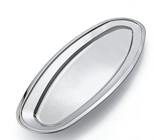 Kosma Stainless Steel Tray | Serving Tray | Fish Plate | Platter | Roast Meat Plate - 70x26 cm