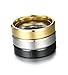 Jstyle Stainless Steel Rings for Men Wedding Ring Cool Simple Band 6 MM 3 Pcs A Set