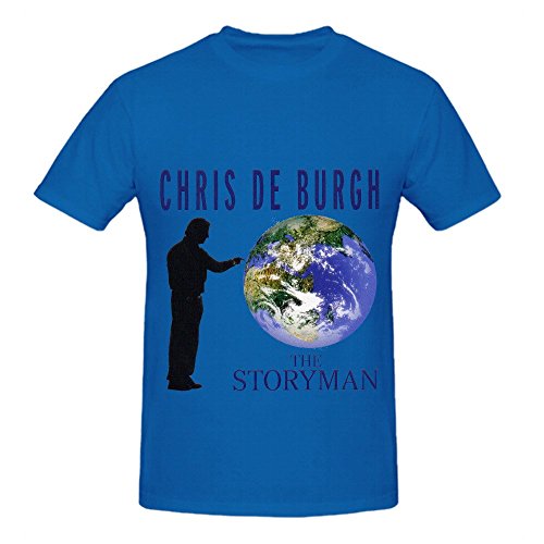 Chris De Burgh The Storyman Jazz Mens Crew Neck Music T Shirt Blue