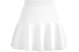 Afibi Casual Mini Stretch Waist Flared Plain Pleated Skater Skirt