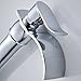Senlesen Tall Waterfall Spout Single Handle Bathroom Sink Vessel Faucet Mixer Taps Chrome
