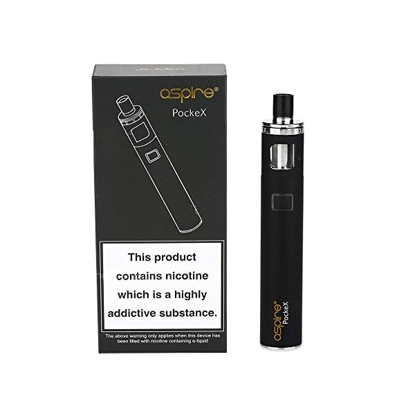Authentic Aspire PockeX Pocket AIO Kit Electronic Cigarette 1500mAh Battery All-in-One  Vape Pen E-Cigarette Starter Kit vapeonly Bag ,No Nicotine, No E Liquid  (Black) - Ecigr.com