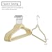 Klager's Ivory Velvet Suit Hangers (Pack of 50) - Featuring an Ultra-Thin, Non-Slip Surface - 360 Degree Swivel Hook & Space Saving Design - Premium & Durable Quality