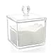 Choice Fun Square Acrylic Makeup Storage and Cotton Swab Holder with Lid