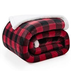 BEDELITE Sherpa Fleece Blankets Queen Size - Black