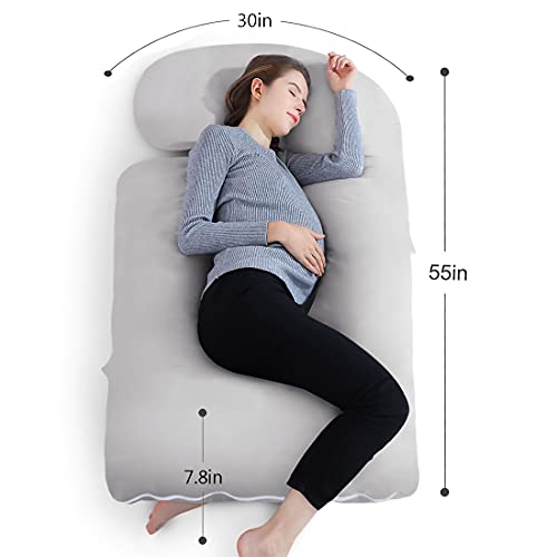 Marine Moon Pregnancy Pillow, Maternity Body Pillow for Sleeping with
