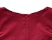 MUXXN Women's 1950s Vintage Retro Capshoulder Party Swing Dress (L, Burgundy)