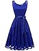 AONOUR Women's Floral Lace Cocktail Party Dress Short Prom Dress V Neck