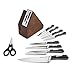 Calphalon 1990630 Precision Space-Saving Self-Sharpening Cutlery Set, 10 Piece , Maplewood