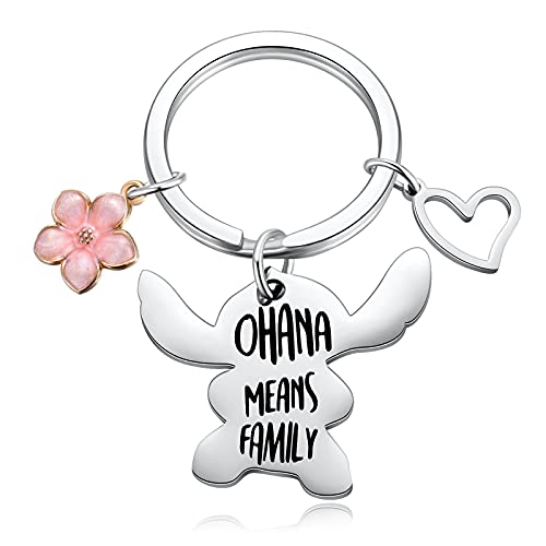 Ohana Means Family Keychain Stitch Keyring Gifts for Daughter Niece Lilo Fans Pricepulse