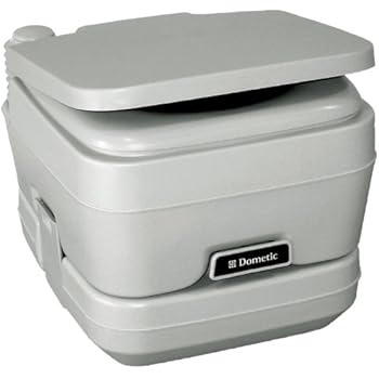 Dometic 301096206 2.5 Gallon Portable Toilet, Platinum