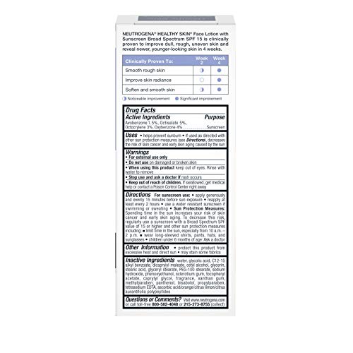 Neutrogena Healthy Skin Face Moisturizer Lotion with SPF 15 Sunscreen