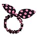 ReNext Cute Womens Dot Rabbit Ear Hair Bow Tie Bands Chiffon Ponytail Holder, Multicolor