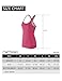 Yoga Reflex Women's Basic Racerback Low Support Sports Tank Tops Built in Bra
