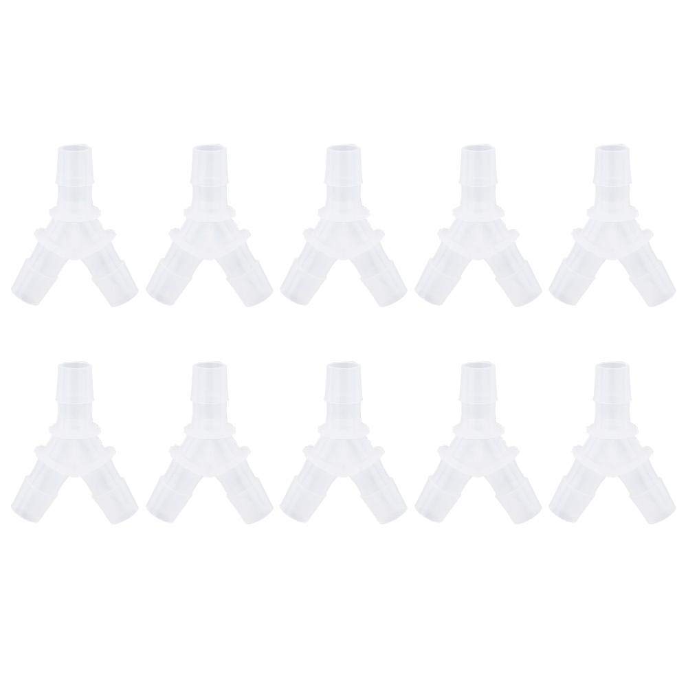 Pssopp 10Pcs Aquarium Air Tubing Y-Shaped 3-Way Connector Soft Hose Fittings for Fish Tank Air Pump Valve System (3.9mm)