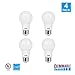 LUNO A19 Dimmable LED Bulb, 9.5W (60W Equivalent), 800 Lumens, 5000K (Daylight), Medium Base (E26),UL & Energy Star (4-Pack)