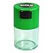 Vitavac - 5g to 20 grams Airtight Multi-Use Vacuum Seal Portable Storage Container for Dry Goods, Food, and Herbs - Green Clear