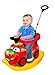 Kiddieland Toys Cars 3 Mcqueen 4-in-1 Revvin' Lights Activity Foot to Floor Ride on, Red, 41.5