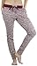 ToBeInStyle Women's Heathered French Terry Jogger Pants - Burgundy - Large