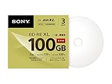 3 Sony Blu Ray 100 GB BD-RE BDXL 3D Bluray Triple Layer Bluray Printable Disc