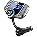 Bluetooth FM Transmitter, ESOLOM Wireless Bluetooth 4.2 FM Radio Receiver MP3 Music Player Car Kits with 1.7 inch LCD Display Hands-Free Calling QC3.0 Smart 2.4A Dual USB Ports, AUX Output TF Card