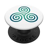 St. Patrick's Day Celtic Blue Triskelion Spiral