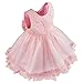 FEESHOW Baby Girl Bowknot Lace Flower Wedding Pageant Birthday Tutu Dress Baptism Christening Gown