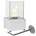 Sunnydaze Cubic Ventless Bio Ethanol Tabletop Fireplace White