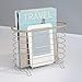 mDesign Steel Magazine Holder Storage Organizer Bin - for Bathroom, Living Room, Home Office Organization - Holds Papers, Books, Files, Folders - Omni Collection - Satin