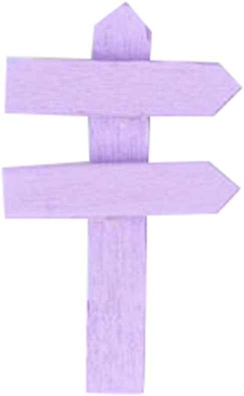 Chytaii Mini Wooden Road Signs Miniature Fairy Garden Ornament Road Sign Purple