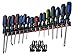 Mechan Magnetic Screwdriver Organizer Tool Holder Tray Rack, With Ultra Strong Neodymium Magnet Strip + Replacement Clips – Holds Screwdrivers, Drill Bits, Nail Sets,(Red Rail/Black Clips)