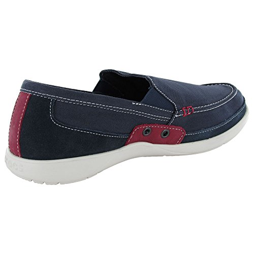 crocs Men's Walu Accent SlipOn Loafer, Navy/True Red, 12 M US Buy