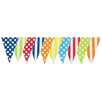 30ft Multi Mix Pennant Flags Banner Birthday Party Decoration (Multi Color Mix)