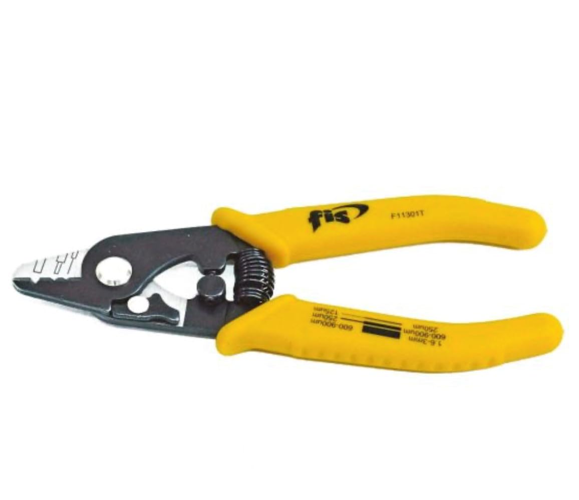 Fibasource Three-Hole High Precision Fibre Optic Stripper with TPR Handle, 6" Length