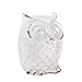 Distressed White Owl Figurine 4.62x4.75x6.5
