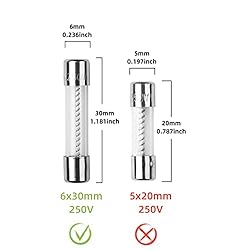 10Pcs T5AL250V 6x30mm 5A 250V Slow Blow Fuse T5AL