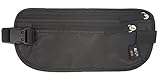 Alpsy Money Belt RFID Blocking Waist Pack Secure Travel Wallet Pouch, Black