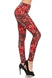 Leggings Depot Ultra Soft Women's Popular Best Printed Regular and Plus Size Fashion Leggings (Patchwork Tapestry, One Size (Size 0-12))