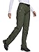Men's Outdoor Windproof Waterproof Hiking Mountain Ski Pants, Soft Shell Fleece Lined Trousers#NK-801,Army Green,US S 32