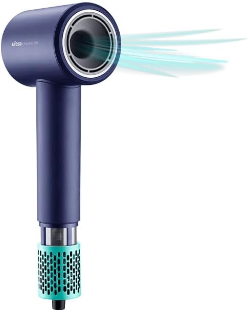 Pro Ionic Silk Sèche-Cheveux, 110 000 tr/min, Sèche-Cheveux Professionnel Ultra-Silencieux, Contrôle Intelligent de la Température, Ions Négatifs, Anti-Frisottis, Accessoires Magnétiques