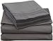 SALE - Clara Clark Premier 1800 Collection 4pc Bed Sheet Set - King Size, Charcoal Stone Gray, Hypoallergenic