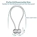 6 Pack Magnetic Curtain Tiebacks,The Most Convenient Woven Texture Rope Drape Tie Backs,Decorative Weave Rope Holdback Holder for Window Sheer Blackout Drapries Office, 16 Inch (Silver Grey)
