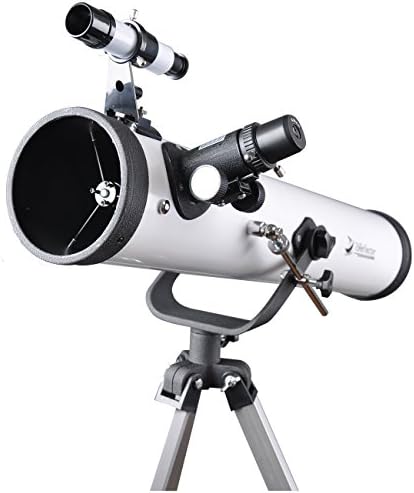 Reflector Telescope 76700 Telescope with Tripod and 1.25 Inch 10mm Eyepiece Cellphone Mount- Get Started with Astronomy